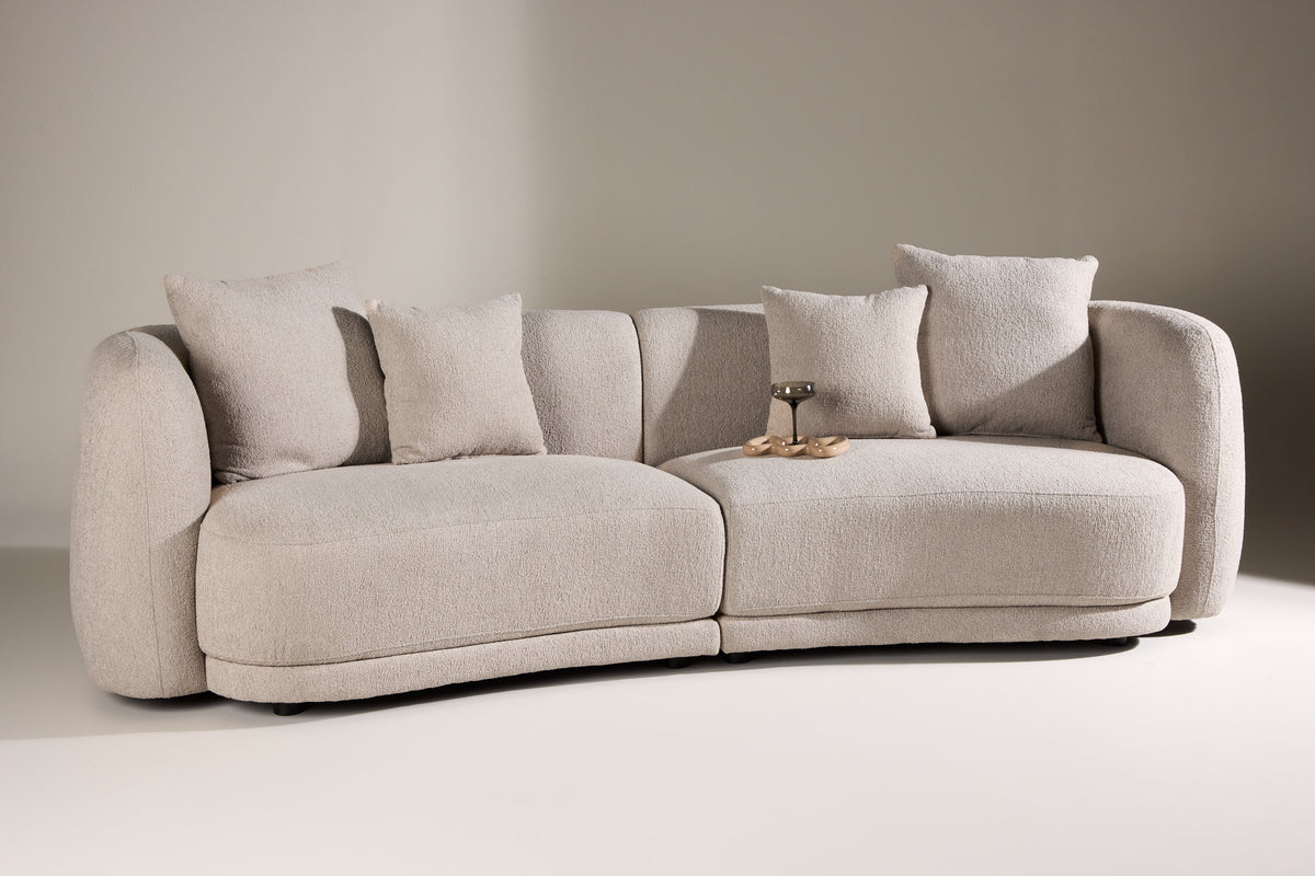 Maison Louve Sofa 3-seater Beige/White