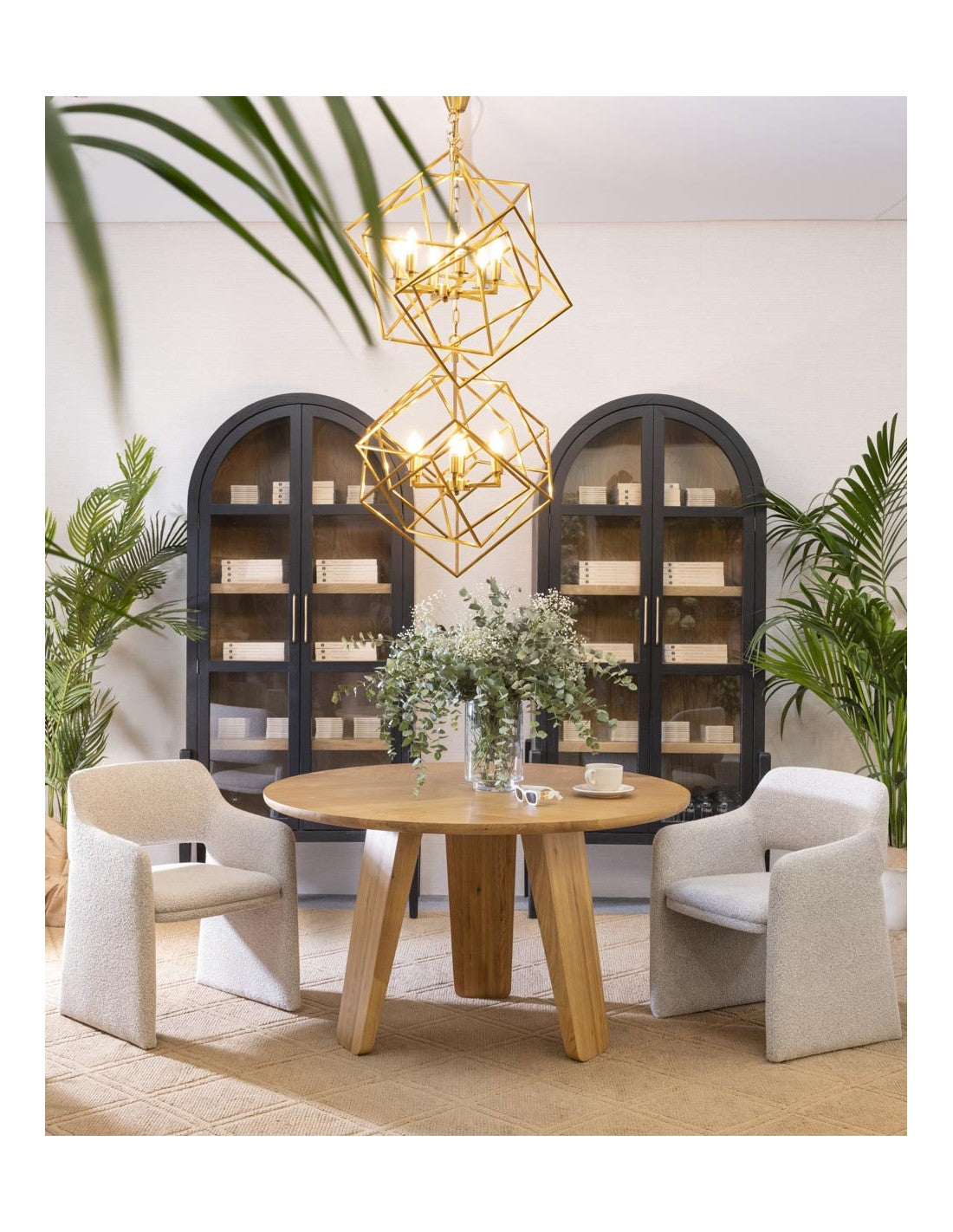 Liora Display Cabinet Dark oak