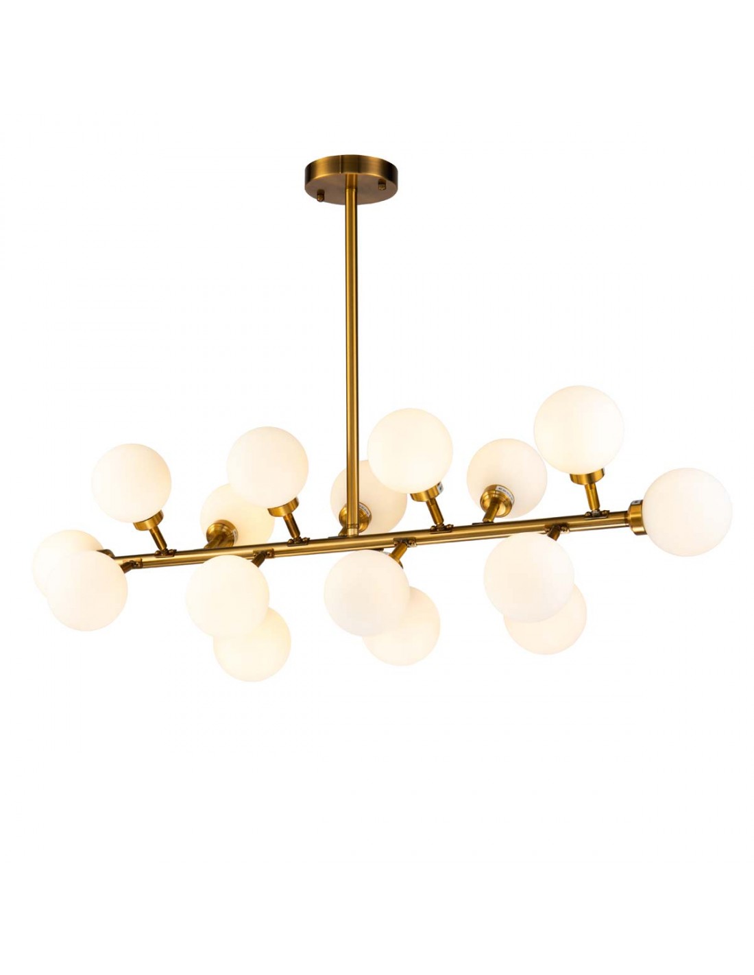 Gold and White Ceiling Lamp