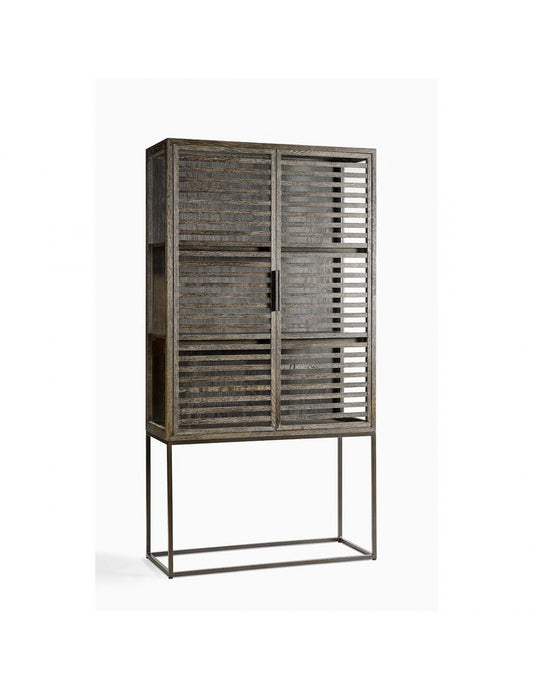Èlodie wardrobe grey oak and metal