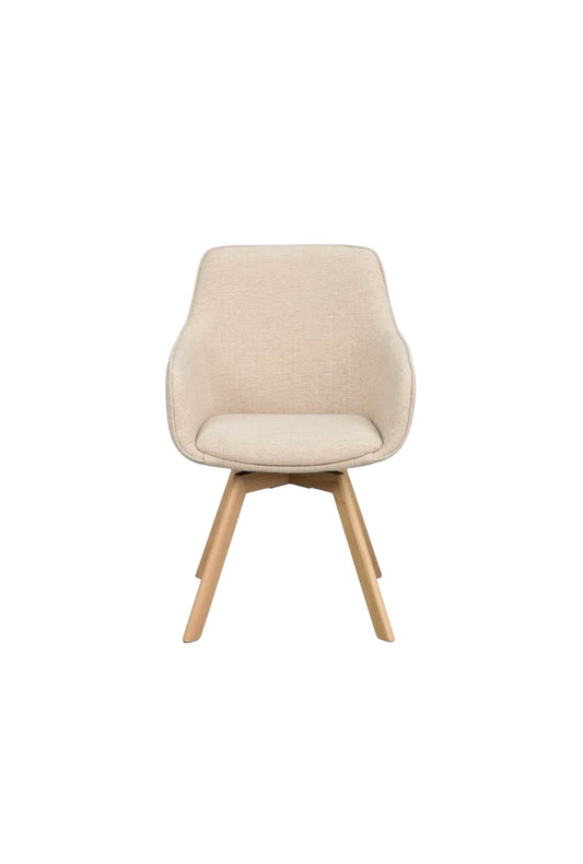 Grace Dining Chair Light Beige/Oak