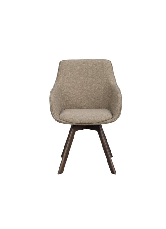 Grace Dining Chair Dark Baige/Brown (Swivel)